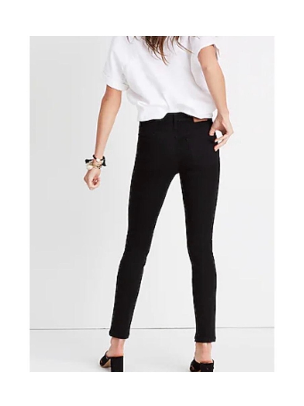 Madewell 9” Mid Rise Black Skinny Jeans